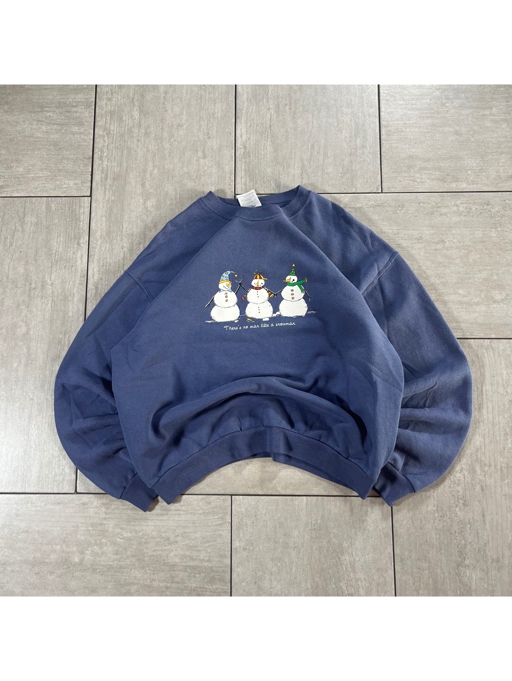 Vintage Jerzees Snowman Graphic Sweatshirt Large